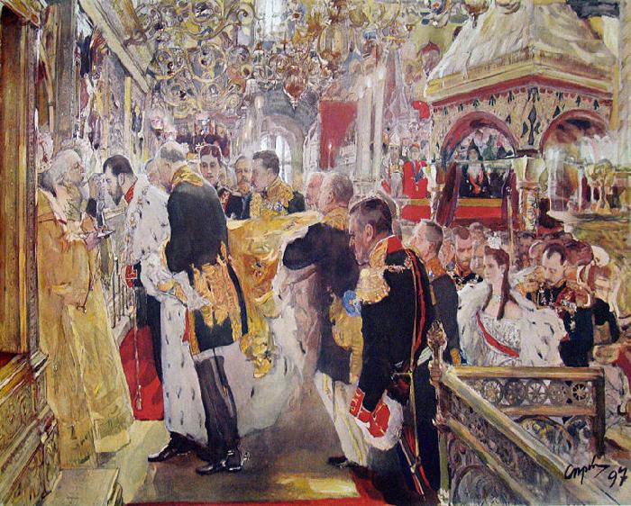 Valentin Serov Coronation of Tsar Nicholas II of Russia